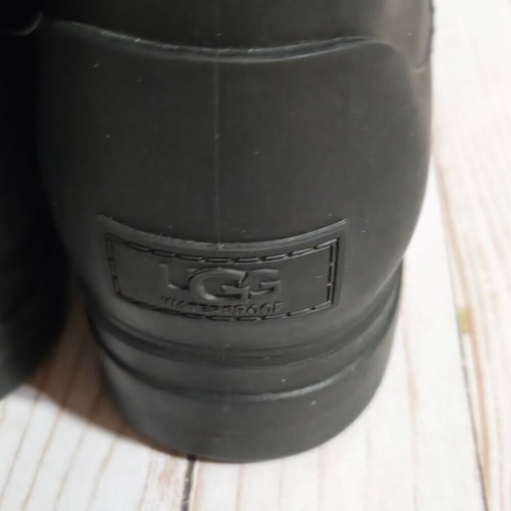 UGG Women's Droplet Rain Boot In Black Color Size 9 - Picture 5 of 9